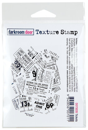 Darkroom Door Texture Cling Stamp 3"X2" - Tickets