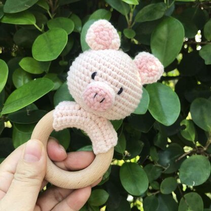 Crochet Patterns,Crochet Rattle Patterns 4 in 1: Bunny, Koala, Flamingo and Piggy,Amigurumi Crochet,Easy Crochet Patterns for Beginners