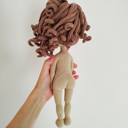 ASTRID crochet doll pattern with extra clothes, Amigurumi basic doll pattern, PDF amigurumi crochet (English, Deutsch, Français)