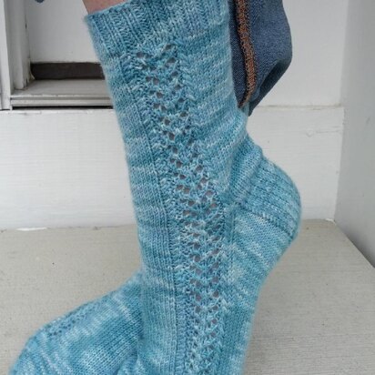 Powerscourt Waterfall Socks - knitting pattern