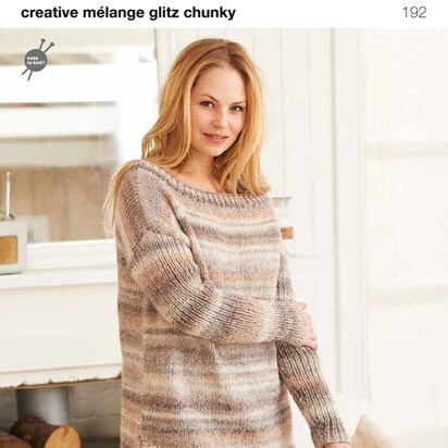 Sweaters in Rico Creative Melange Glitz Chunky - 192