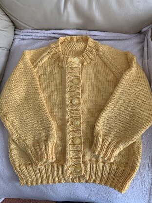 Aprils yellow cardi