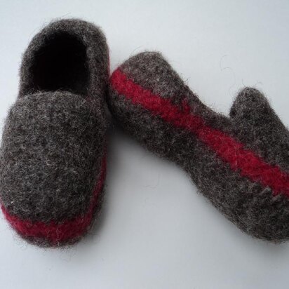 Kids Slippers Loafer Style Felted Knit