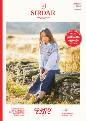 Ladies Fair Isle Top in Sirdar Country Classic 4 Ply - 10128 - Leaflet