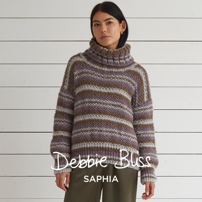 Nuno Stripe Sweater - Jumper Knitting Pattern for Women in Debbie Bliss Saphia