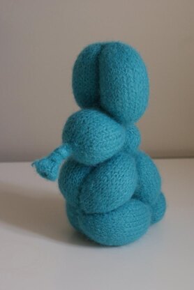 Knit Balloon-Bunny Wool Felt Toy (5" mini, 7" small, 11" large)