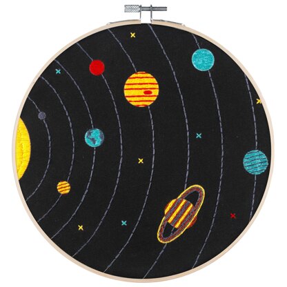 PopLush Solar System Embroidery Kit - 8in