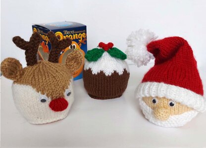 Christmas Chocolate Orange Covers Reindeer santa & Pudding  BB047