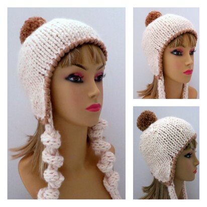 Snowball Hat with Plump Ties