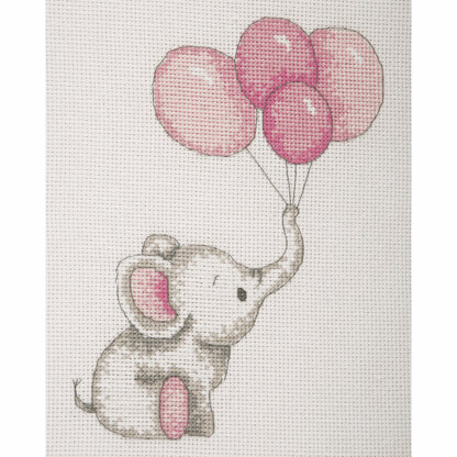 Anchor Girl Balloons Cross Stitch Kit