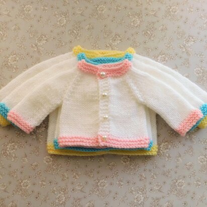 Tiny Topaz Premature Baby Cardigan and Hat - knitting pattern