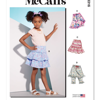 McCall's Children's Skorts M8316 - Sewing Pattern