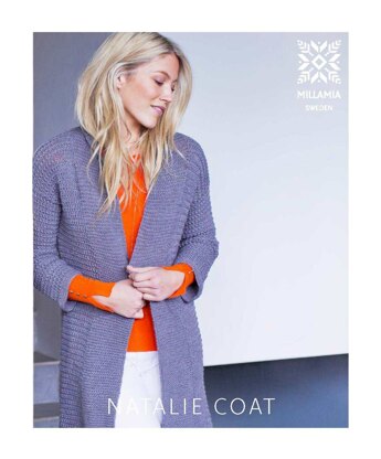 "Natalie Coat" - Coat Knitting Pattern For Women in MillaMia Naturally Soft Aran