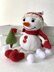 Pattern: knitted snowman, christmas decor, knitting pattern