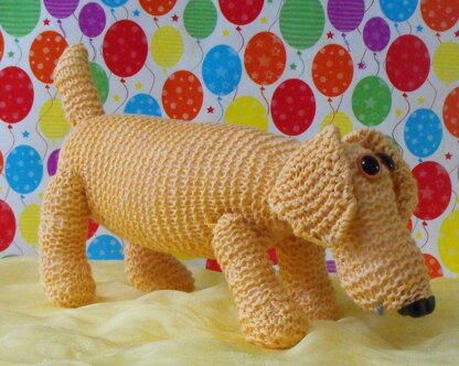 NURSERY SAUSAGE DOG TOY KNITTING PATTERN - MADMONKEYKNITS