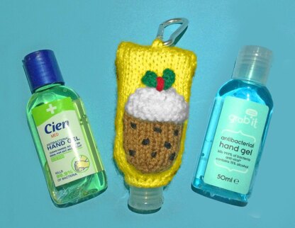 Christmas Pudding Motif Sanitizer Bottle Cover