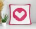 Mini C2C Heart in Circle Pillow 42x42 Squares Crochet Pattern