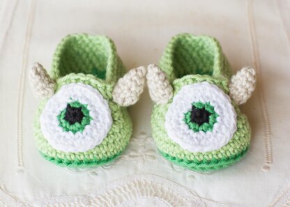 Friendly Monster Baby Booties