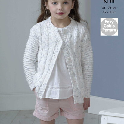 Cardigans in King Cole Cottonsoft Candy DK - 5123pdf - Downloadable PDF