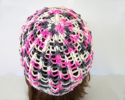 Spiderweb Skullcap Lace Beanie In Fingering Weight