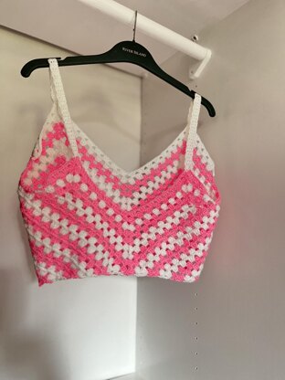 Summer Chevron crop top