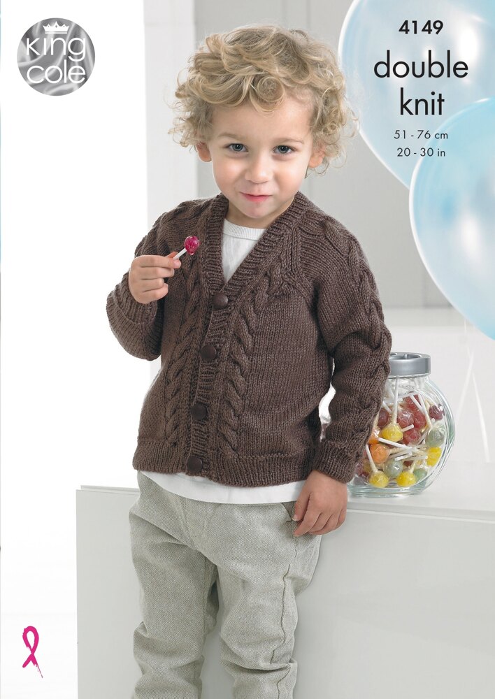 Sweater and Cardigan in King Cole Comfort DK - 4149 - Downloadable PDF