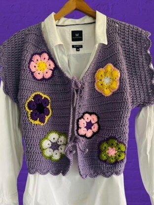 African Violet Crochet Cardigan