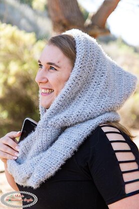 Hooded Infinity Scarf with Pockets