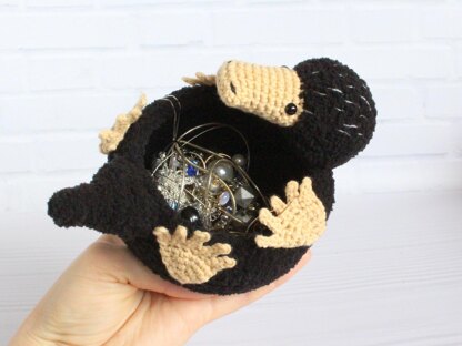 Niffler crochet Jewelry basket  fantastic beasts