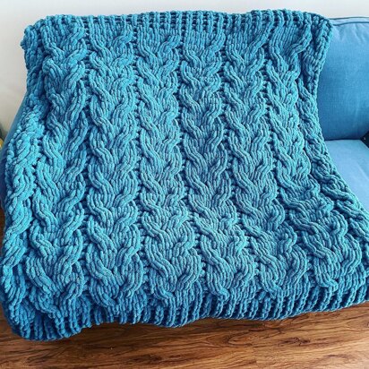Crooked Cable Blanket