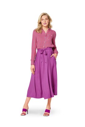 Burda Style Misses' Inverted Pleat Skirt B6341 - Paper Pattern, Size 8-18