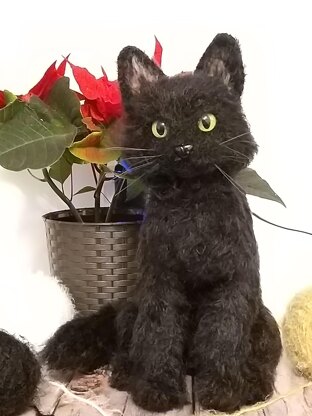 Amigurumi Realistic crochet Black Cat