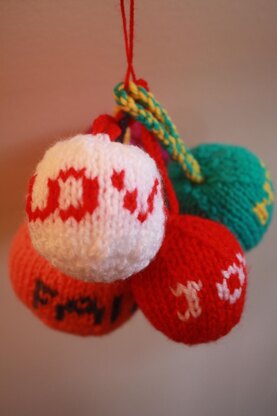 Christmas Baubles-Knit Flat