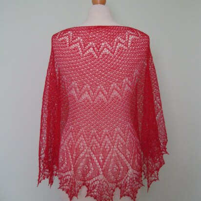 Flame of love shawl - knitting pattern