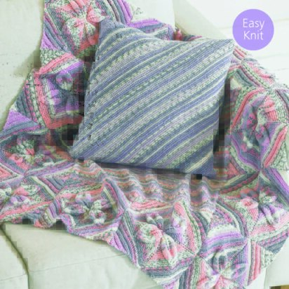 Contrast Blanket in Sirdar Country Classic Worsted - 10237 - Downloadable  PDF
