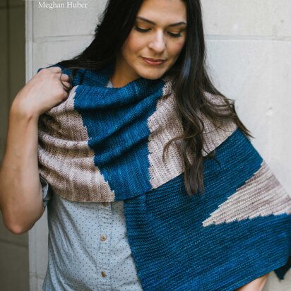 Costero Wrap in Malabrigo Arroyo - Downloadable PDF