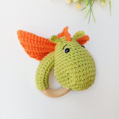 Baby Dragon Teething Rattle