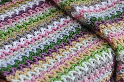 Yarn Stash Series - V Stitch Blanket