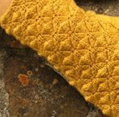 Golden Rod Reversible Fingerless Gloves