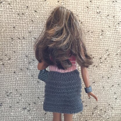 Curvy Barbie Ridged Mini Skirt All Sizes