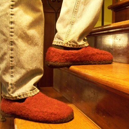 Felted Loafer Slipper - knitting pattern