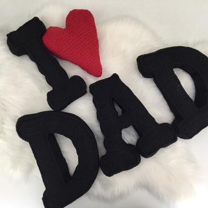 I Love DAD Letter Pillows