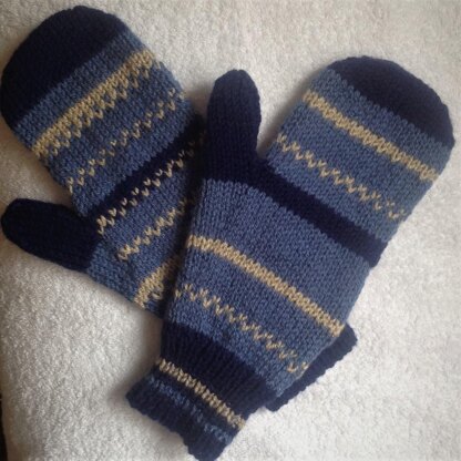 Moody Blue Time Mittens