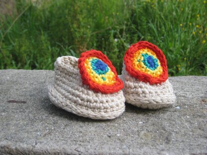 Baby slippers rainbow