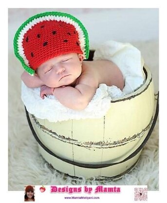 Crochet Baby Hat Pattern Unique Watermelon Slice Beanie