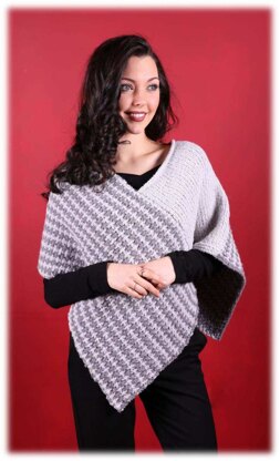 Women's Poncho in Plymouth Yarn Arequipa Boucle - 2995 - Downloadable PDF