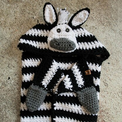 Hooded Zebra Blanket