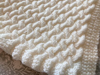 Wicker Basket-Weave Baby Blanket