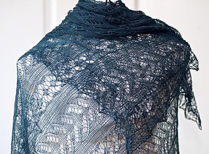 Rectangle lace shawl "Odile"