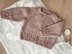 Round neck raglan sleeve cardi with cabled owls - P079